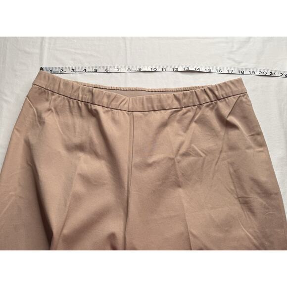 Isaac Mizrahi 18W Khaki Stretch Culotte Pants Elastic Waist Button Hem A375760 - Picture 8 of 16
